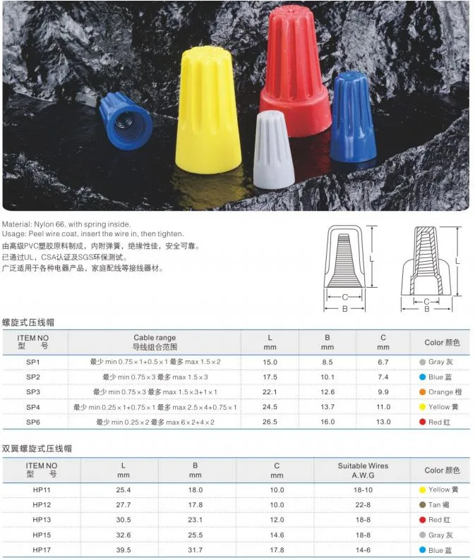 Closed End Terminal Colorful Insulated Wire Crimp Connector Tube Closed Cord End Terminal Splice Connecting Cable Lugs and Ferrules