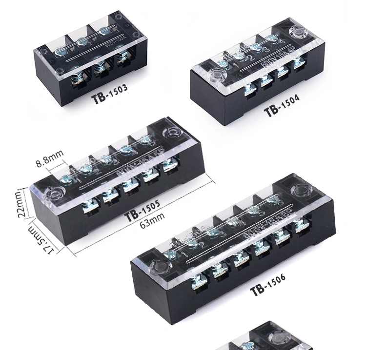 Tb, Tc Series Fixed Terminal Blocks Automotive Wire Connetcors Electric Barrier Screw Terminal Block