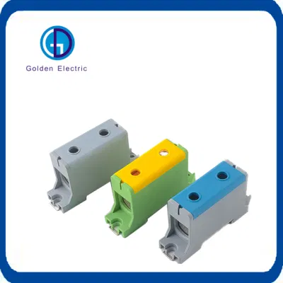 High Current 2p/4p Power Distribution DIN Rail Mounted 750V 800V Terminal Connector Electrical Terminal Block