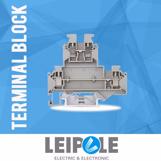 Double Layer DIN Rail Mount Screw Fixed Terminal Block (JUKKB