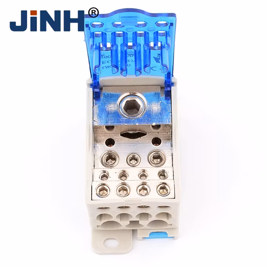 Waterproof Junction Box DIN Rail Connector Brass Power Distribution Screw Terminal Connector Block